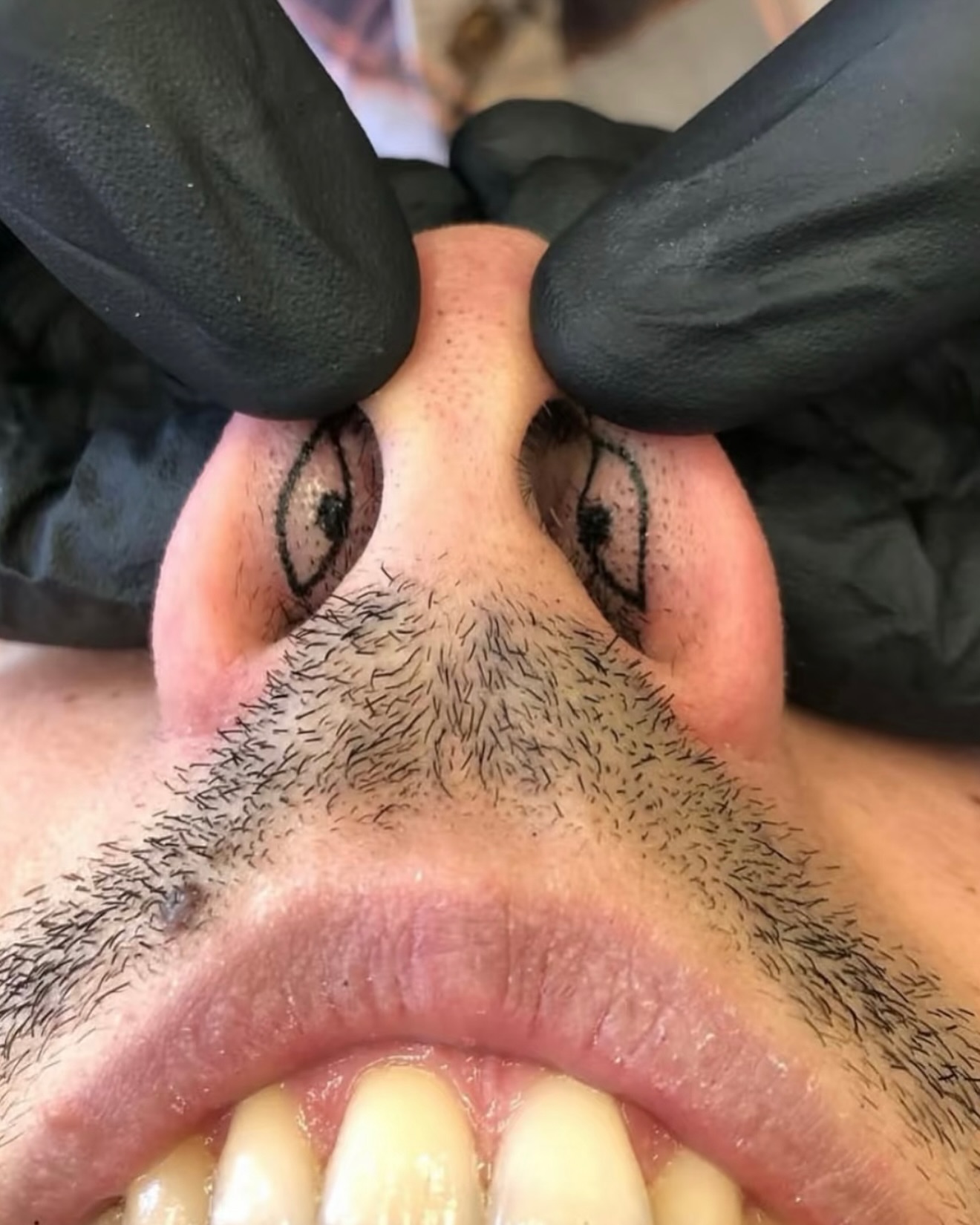 Eyebrows black and grey tattoo by G̵̨̗̗̈̅̓́͡ĕ̸̡̜̫̾̌̎̈͠ë̷̢̳̤̰̗͈̃͌͒̚͞