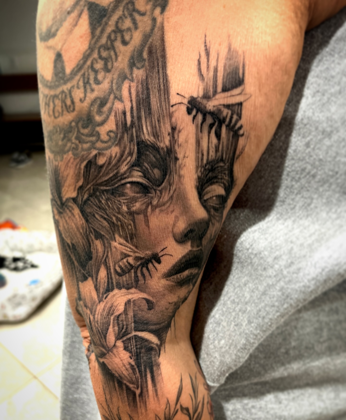 Tattoo by @artravieso_tattoo — realism, black_and_grey