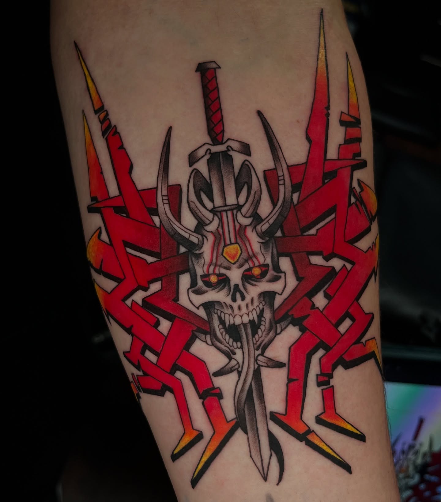 Tattoo by @tattoos_by_angiiee — geometric, dark_realism