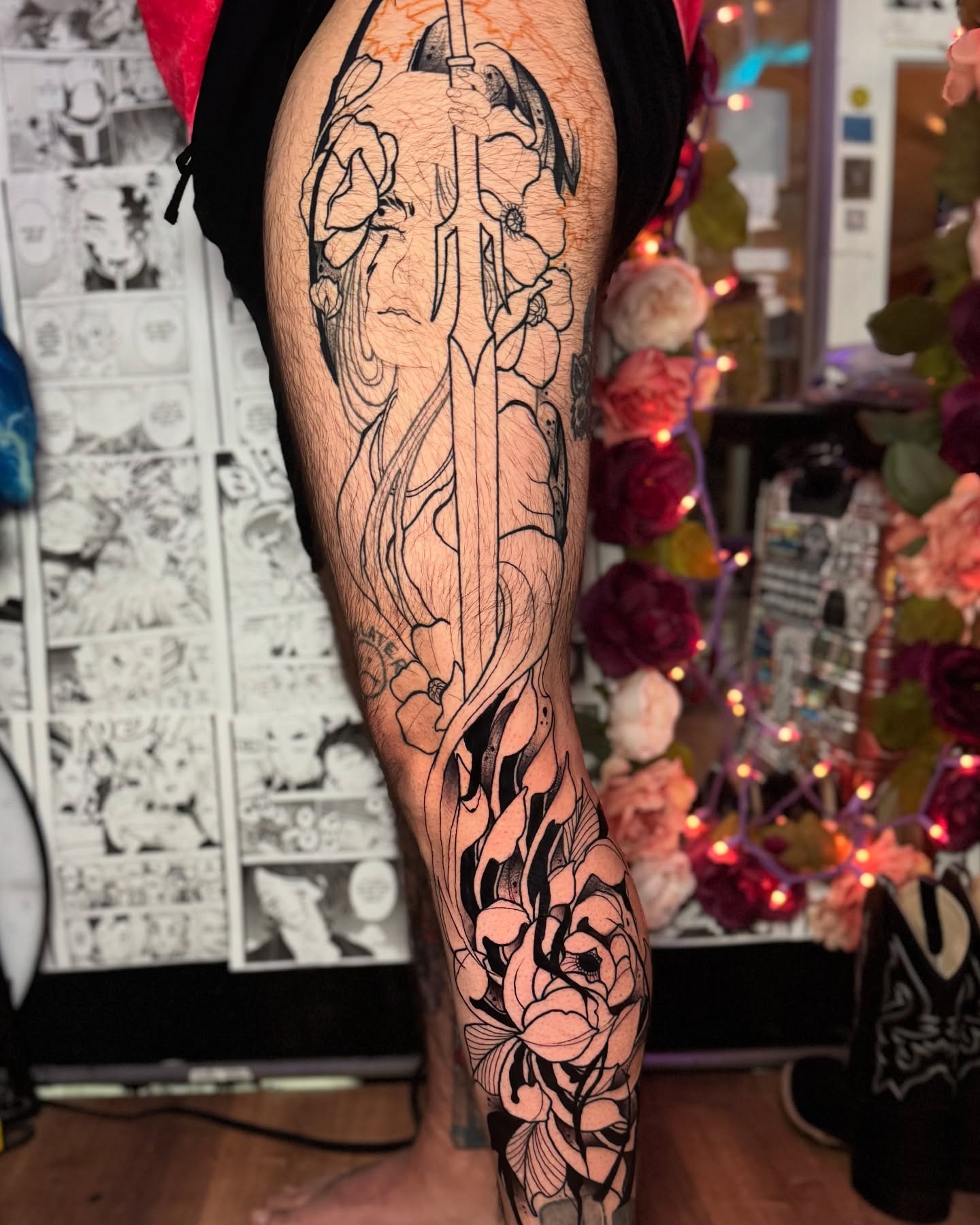 Tattoo by @shortyadtrtattoos β black_and_grey, ornamental