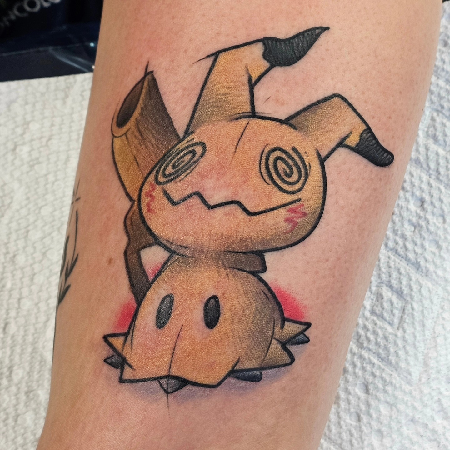 Pikachu dotwork tattoo on the forearm by BZ Artistry