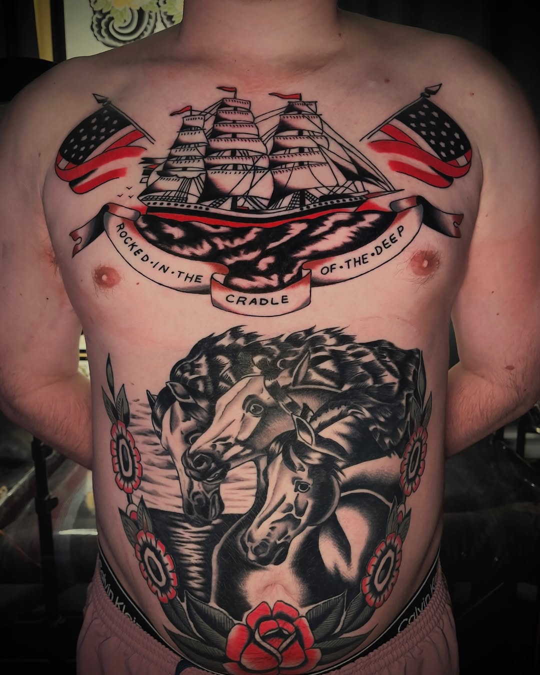 Tattoo by @under_handed — american_traditional, realism