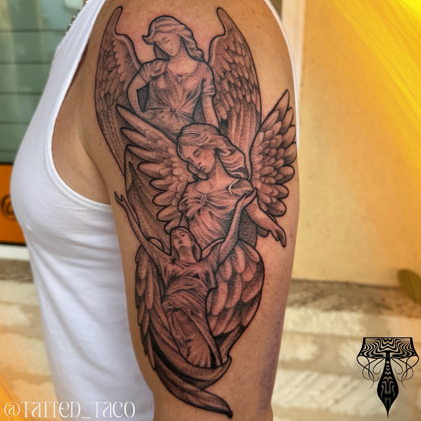 Tattoo by @tatted_taco โ black_and_grey, realism