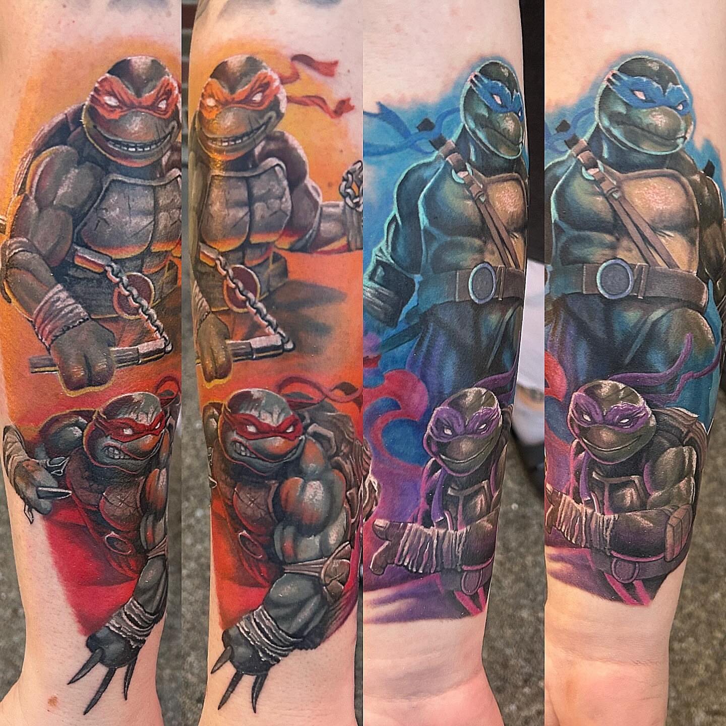 Teenage Mutant Ninja Turtles realism tattoo on the forearm by Adam Zgorliski_STStattoo