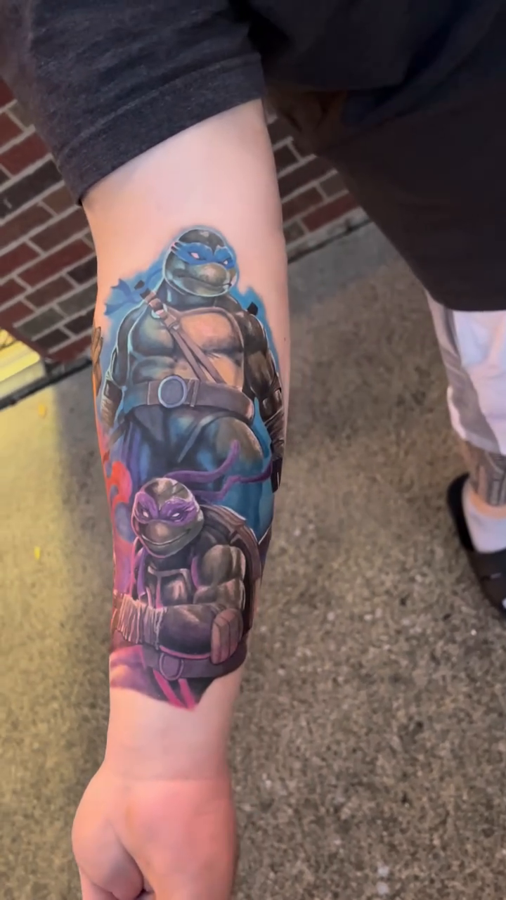 Teenage Mutant Ninja Turtles new school tattoo by Adam Zgorliski_STStattoo