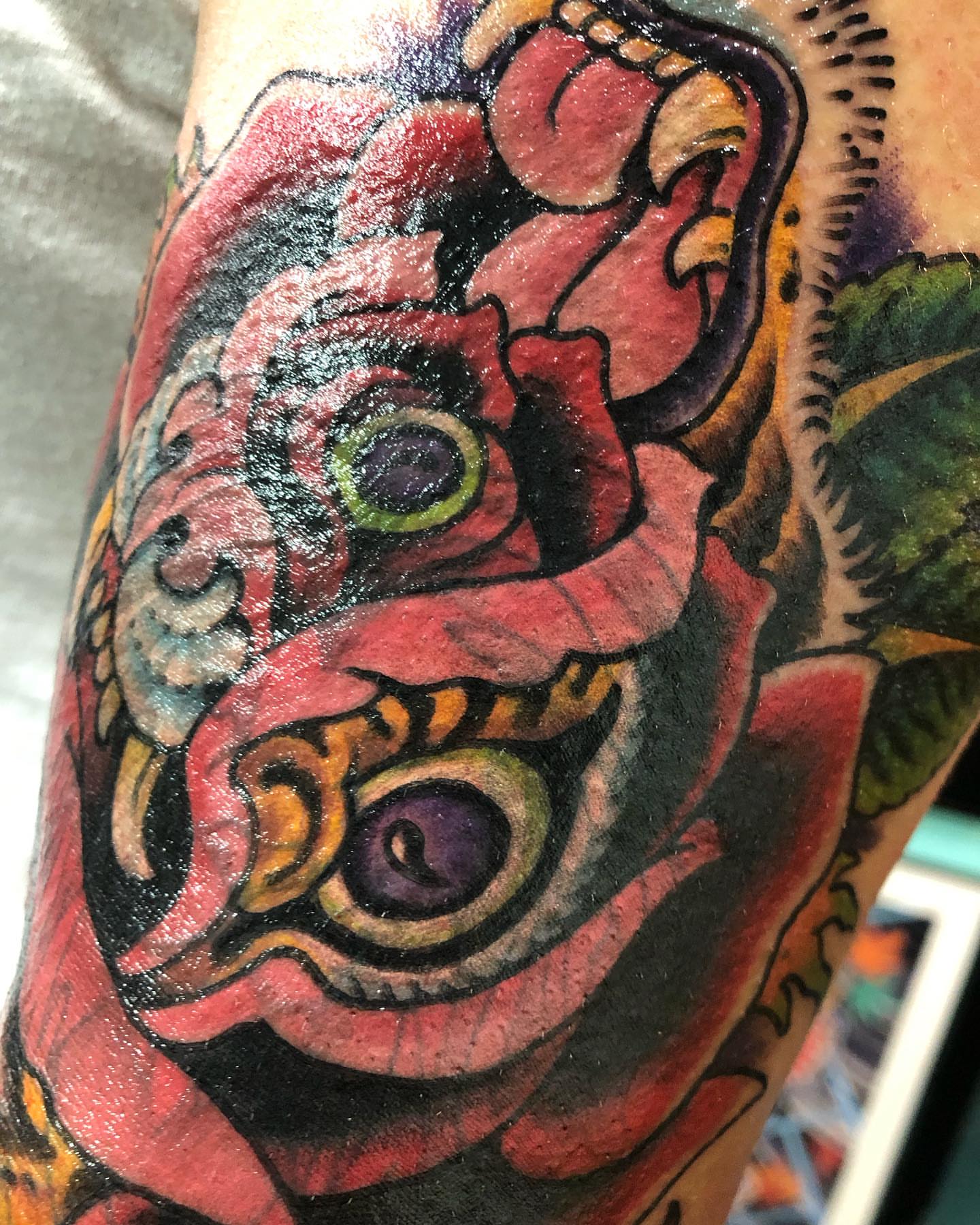 Fish American traditional tattoo on the forearm by Matt Klass