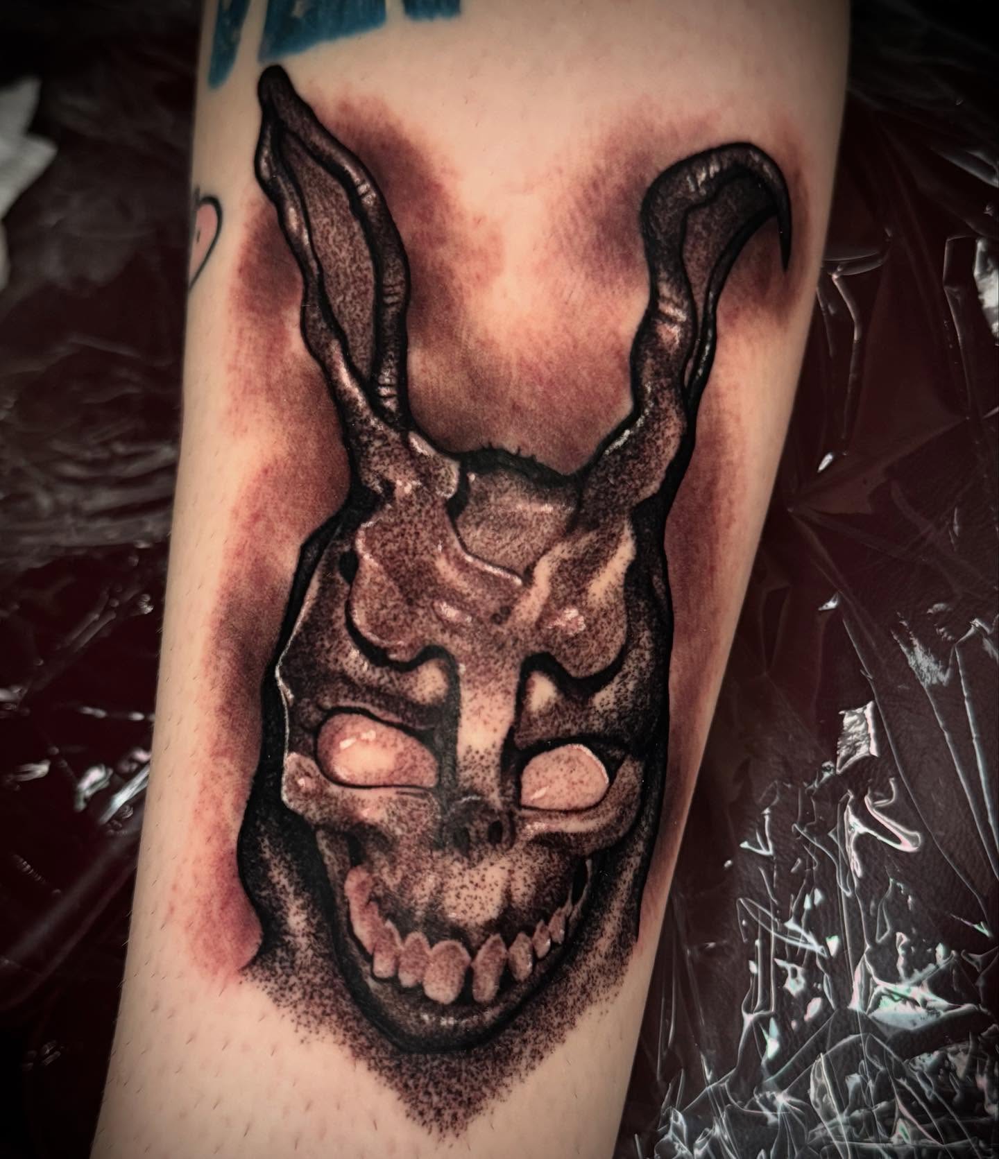 Tattoo by @tatdaddyangel — dotwork, dark_realism