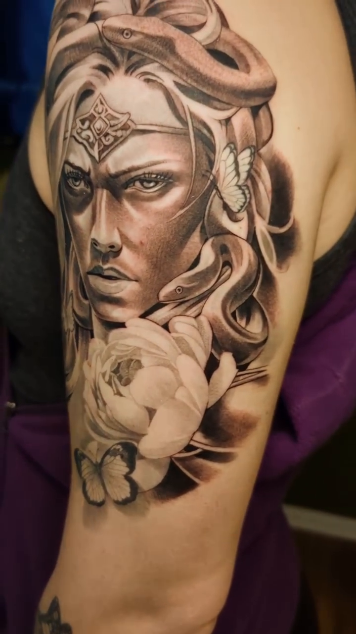 Tattoo by @gstyletattoos β realism, black_and_grey