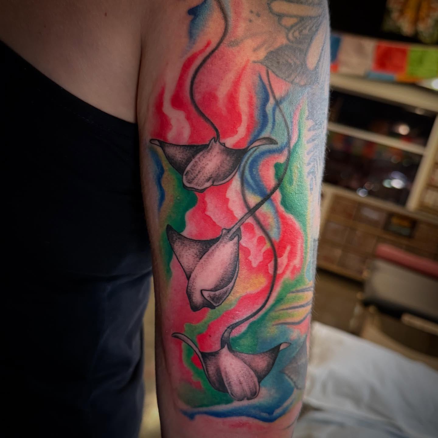Tattoo by @trey_mann_tattooer — watercolor