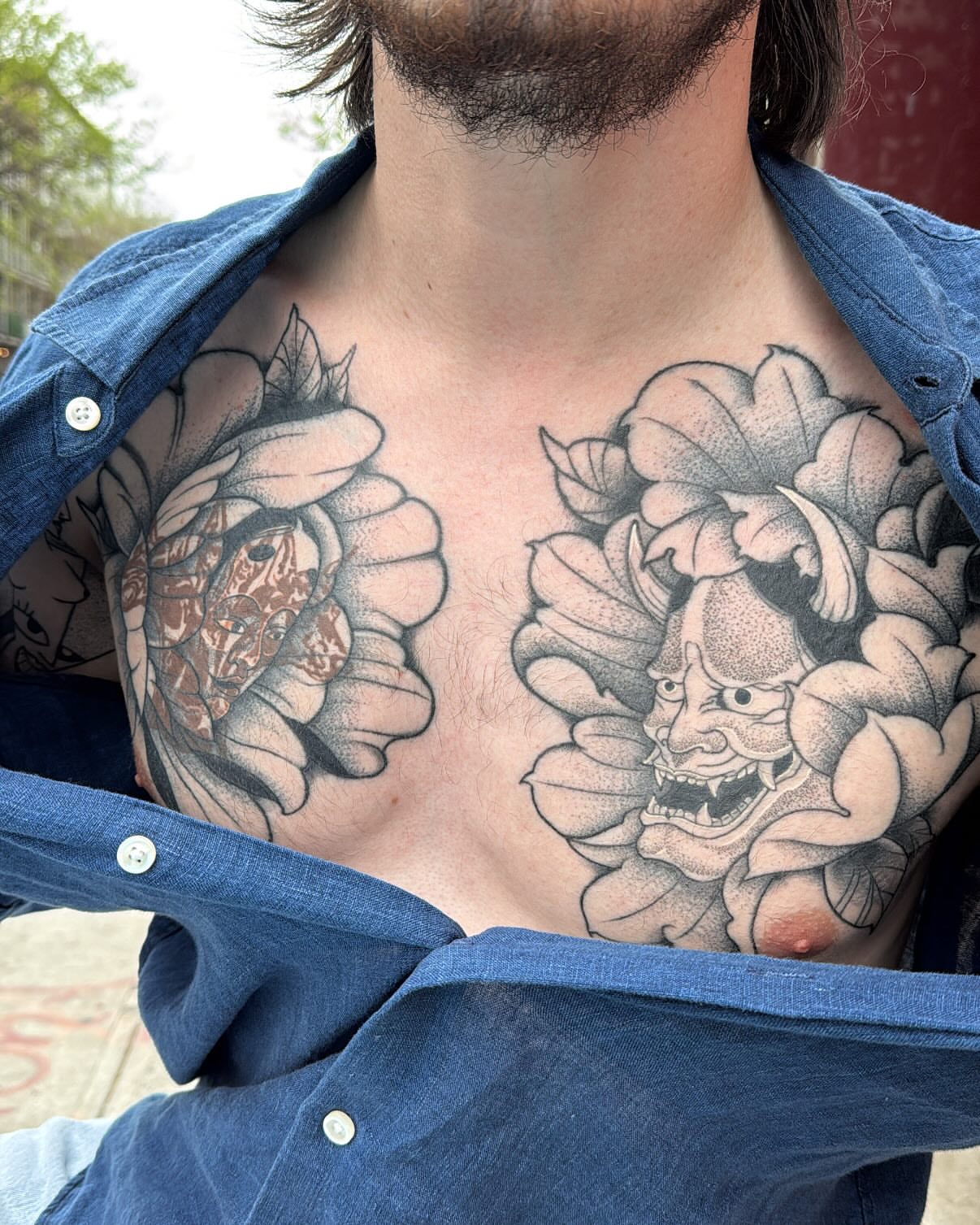 Tattoo by @_artattoos — dotwork, japanese_irezumi