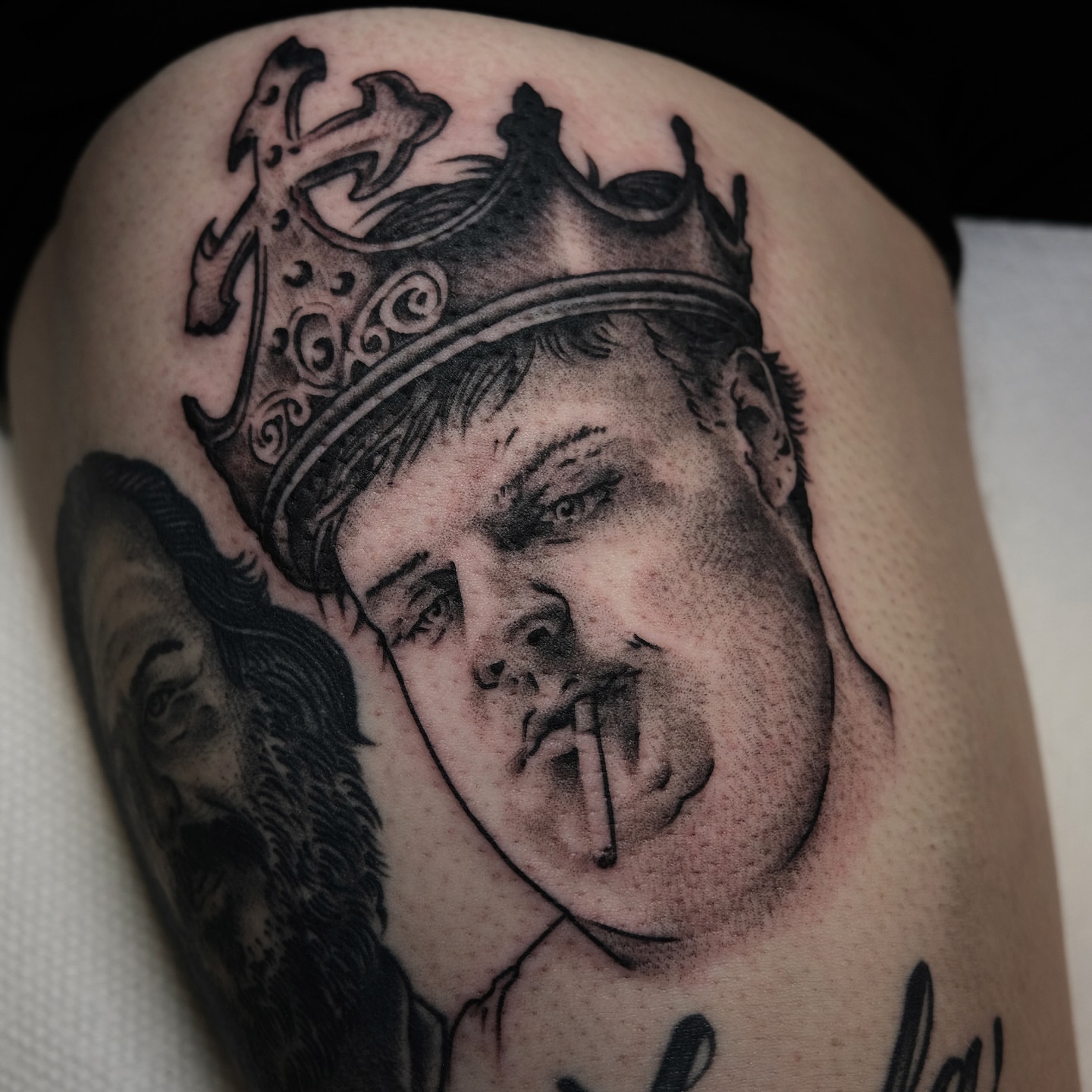 Tattoo by @tonytrustworthy — realism, black_and_grey