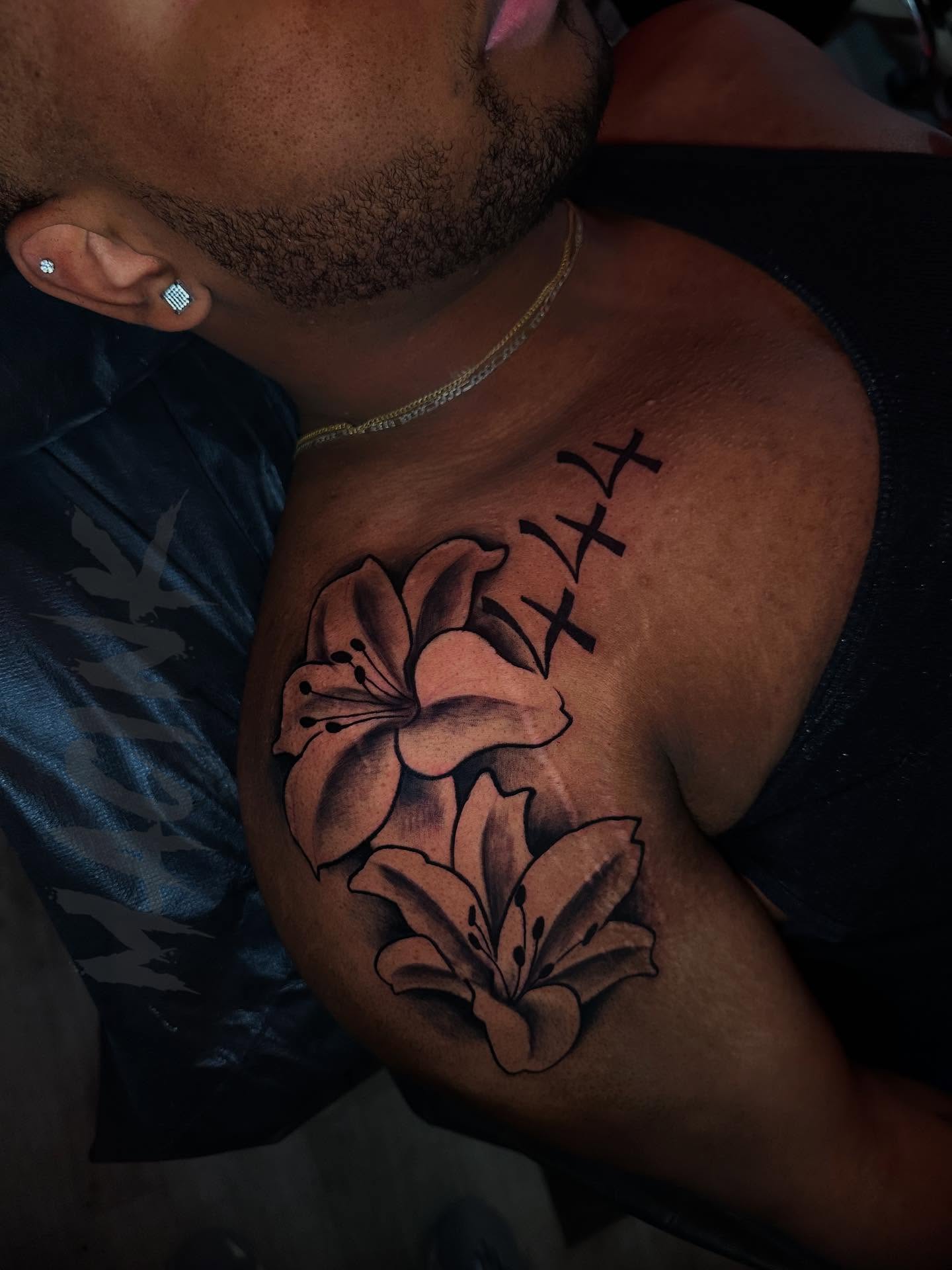 Tattoo by @macink__ — black_and_grey