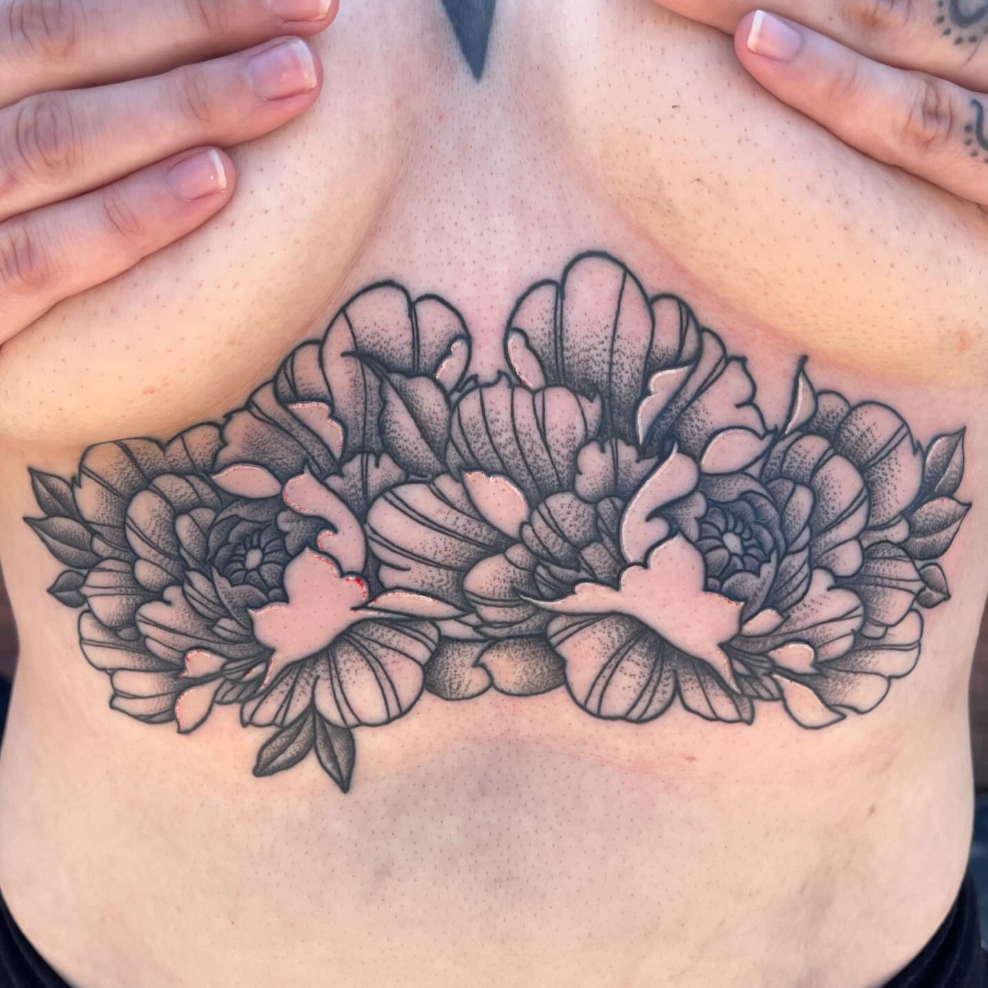 Tattoo by @brandonhtattoo — dotwork, black_and_grey