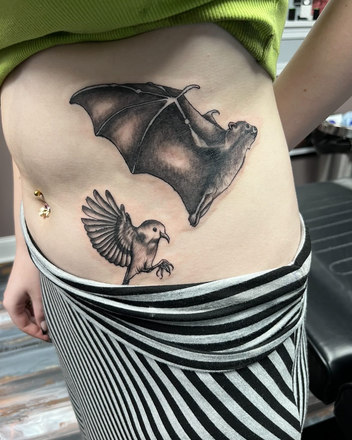 Tattoo by @rxbbbit โ realism, black_and_grey