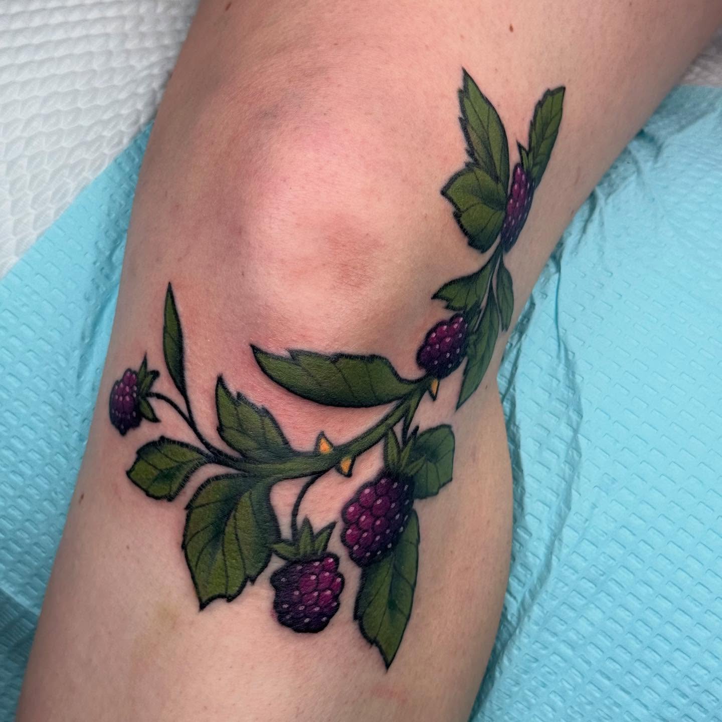 Raspberry plant realism tattoo on the forearm by β¦ πΉπππ π°ππ π·ππππππππ β¦, Nashville, Tennessee