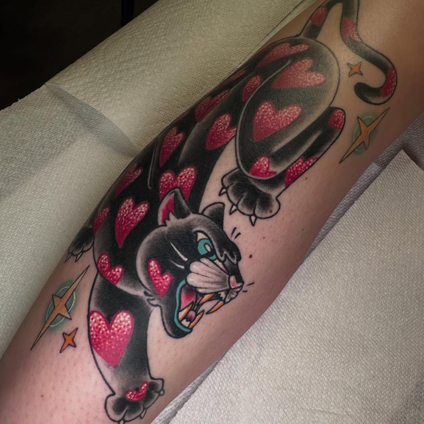 Tattoo by @sierra_does_tattoos — american_traditional, dotwork