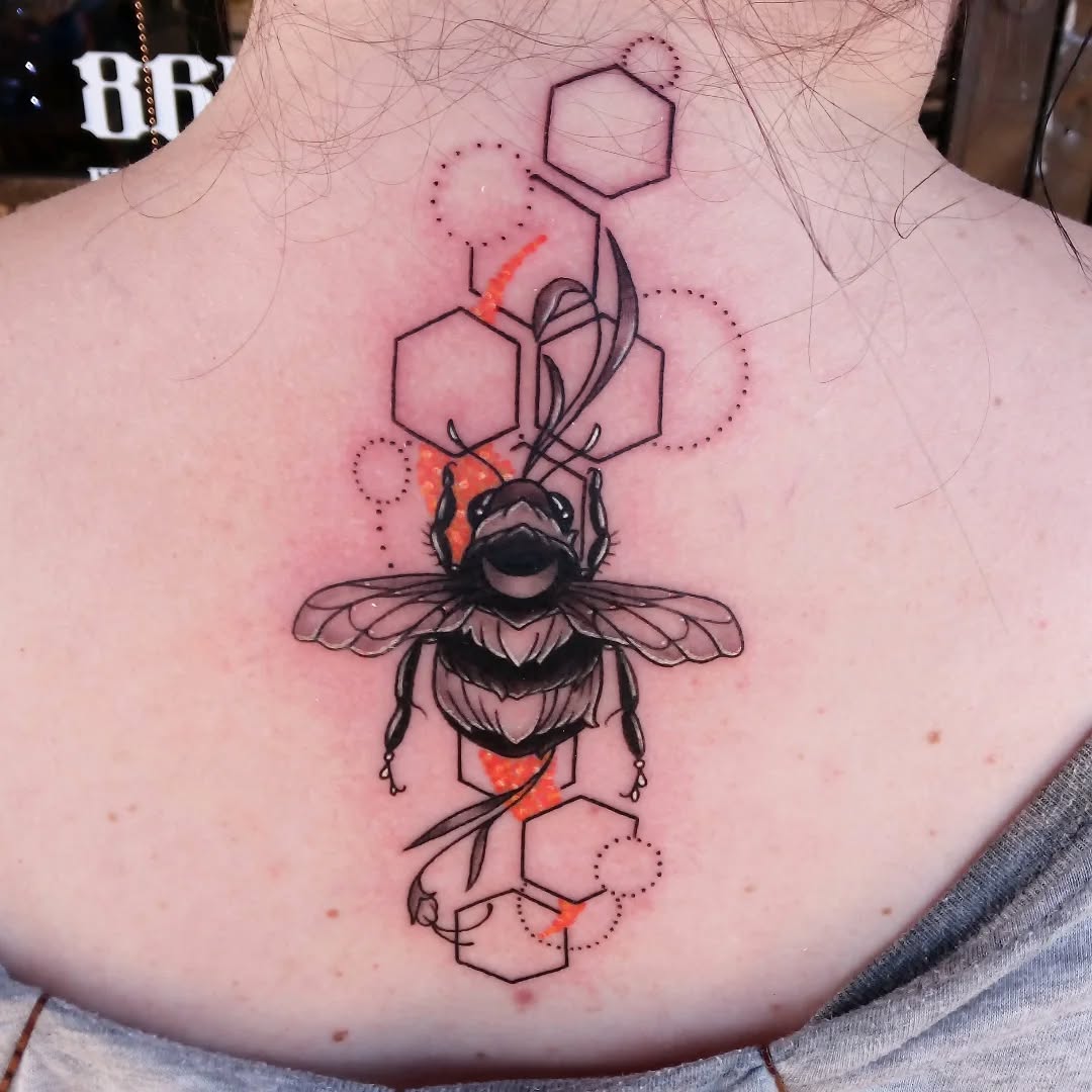 Tattoo by @andra_inks — geometric, black_and_grey