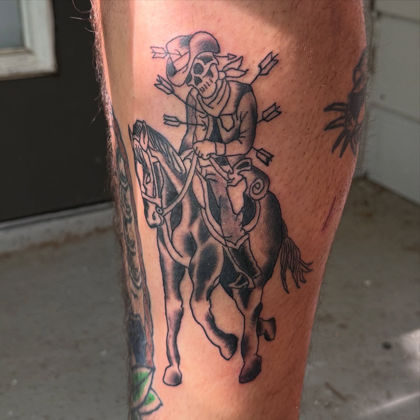 Tattoo by @doughboystabs — black_and_grey