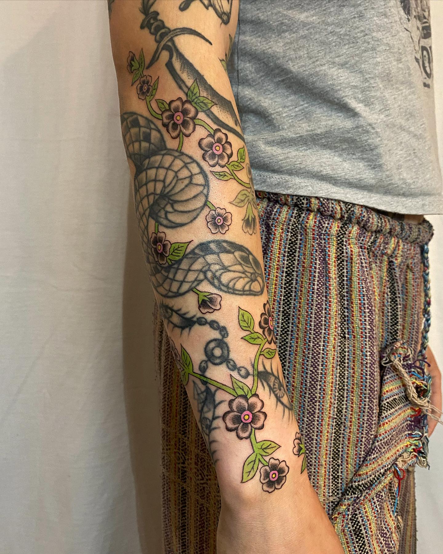 Tattoo by @armpitfreak — american_traditional, dotwork