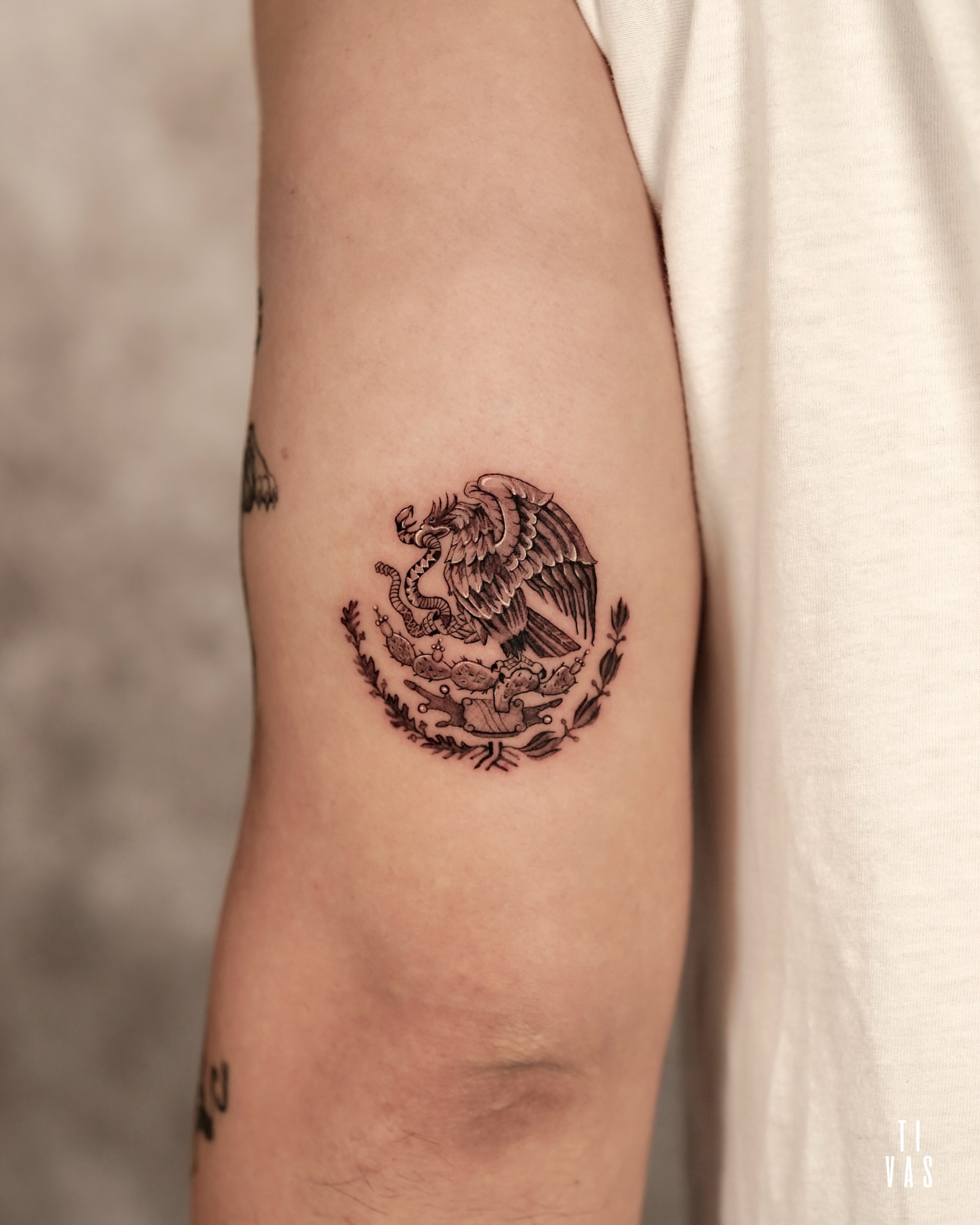 Tattoo by @tivas — black_and_grey
