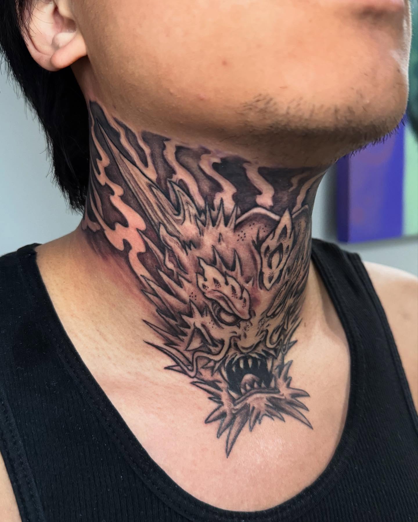 Tattoo by @mekong_lotus — black_and_grey, dark_realism