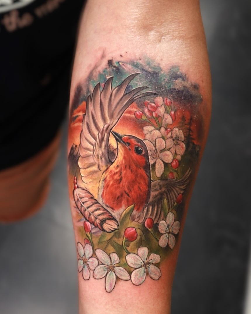 Tattoo by @mikejtattooer22 — realism, watercolor