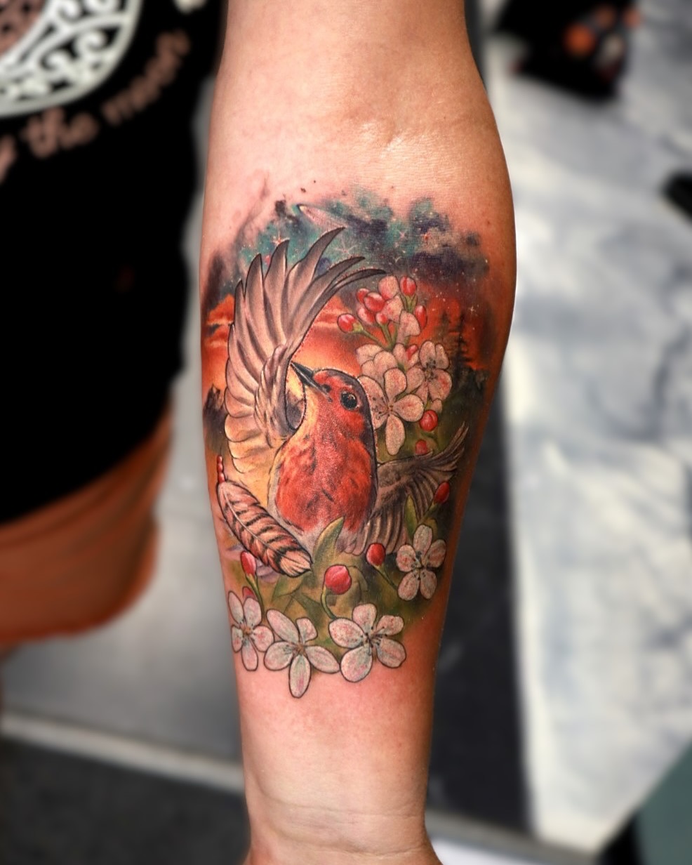 Tattoo by @mikejtattooer22 — watercolor, realism