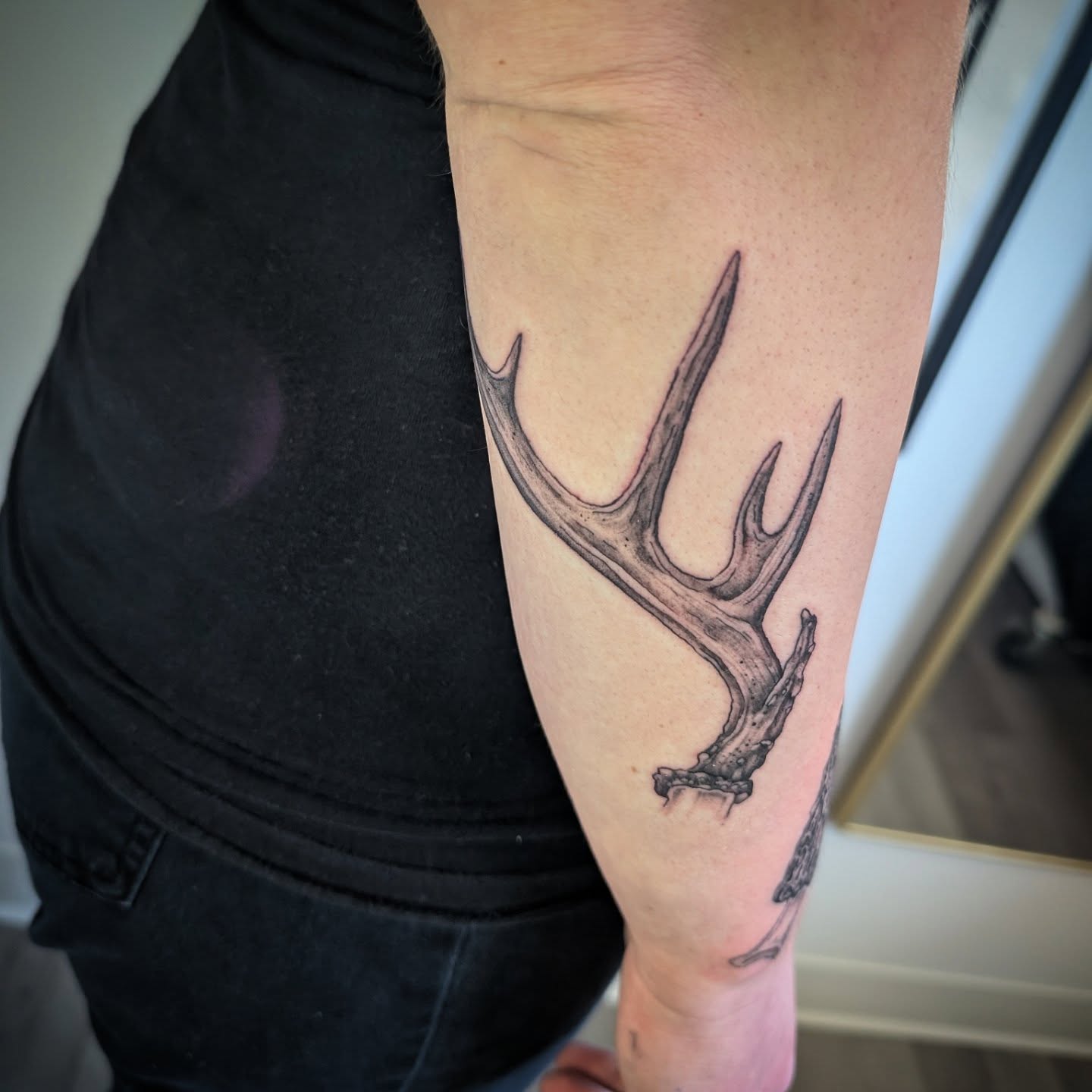 Tattoo by @cabinfevertattoo — black_and_grey