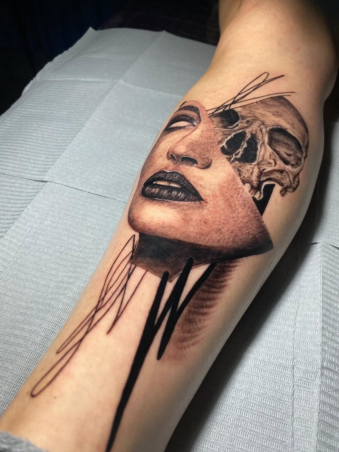 Tattoo by @sebastrussy — realism, black_and_grey