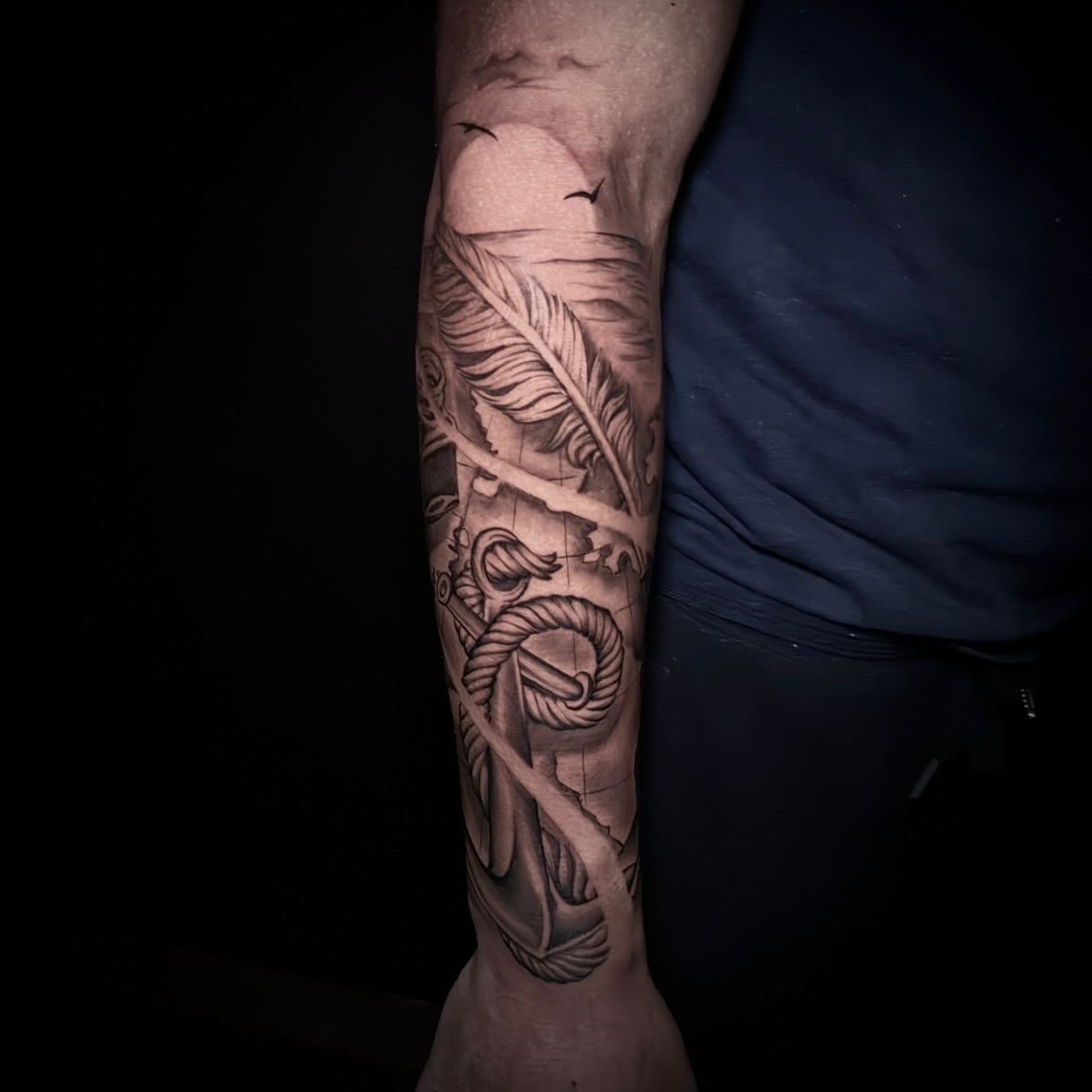 Tattoo by @corycabletattoos — black_and_grey, realism