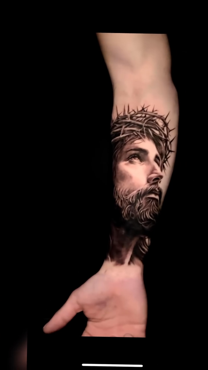 Jesus Christ realism tattoo by Las Vegas Tattoo Artist