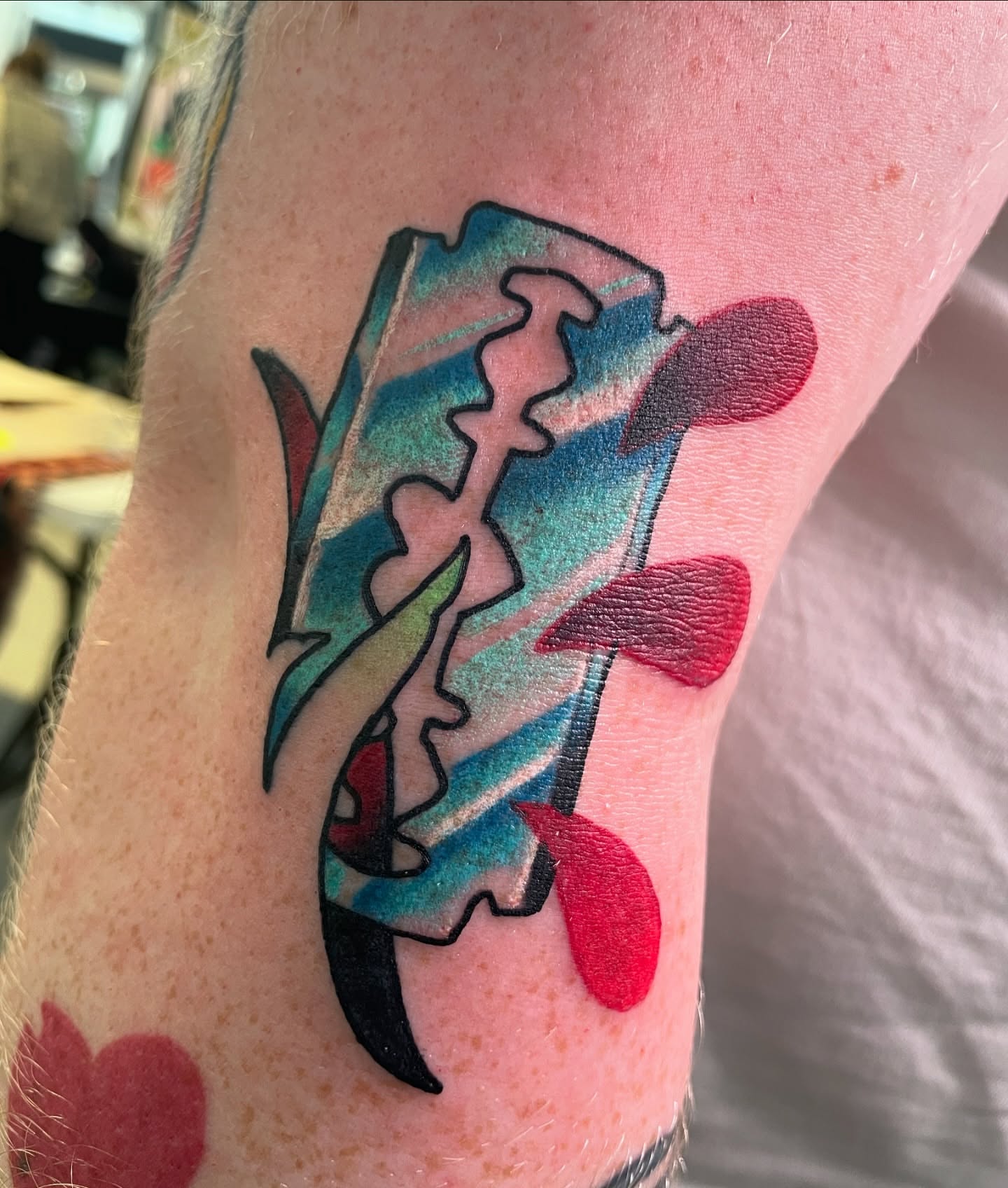 Tattoo by @montana_blue β new_school, geometric