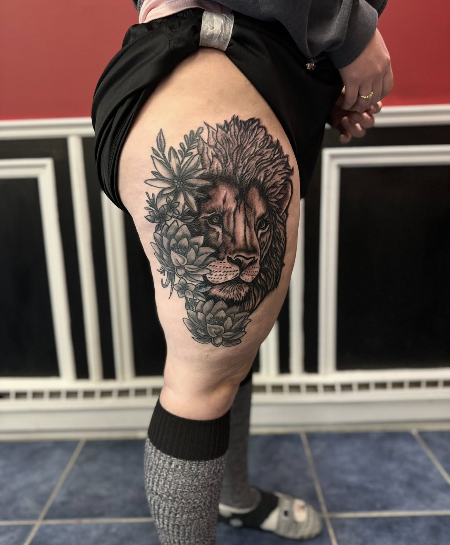 Tattoo by @poppins1384 — realism, black_and_grey