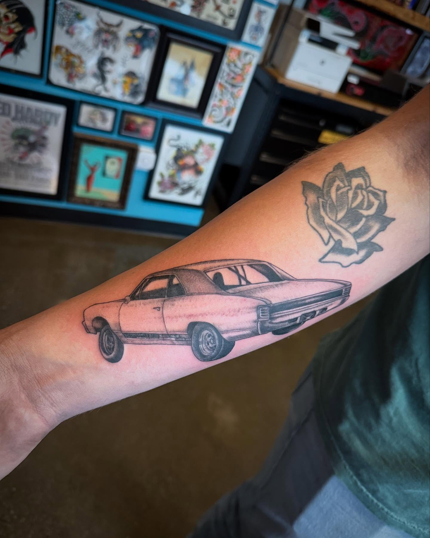 Tattoo by @trey_mann_tattooer — black_and_grey