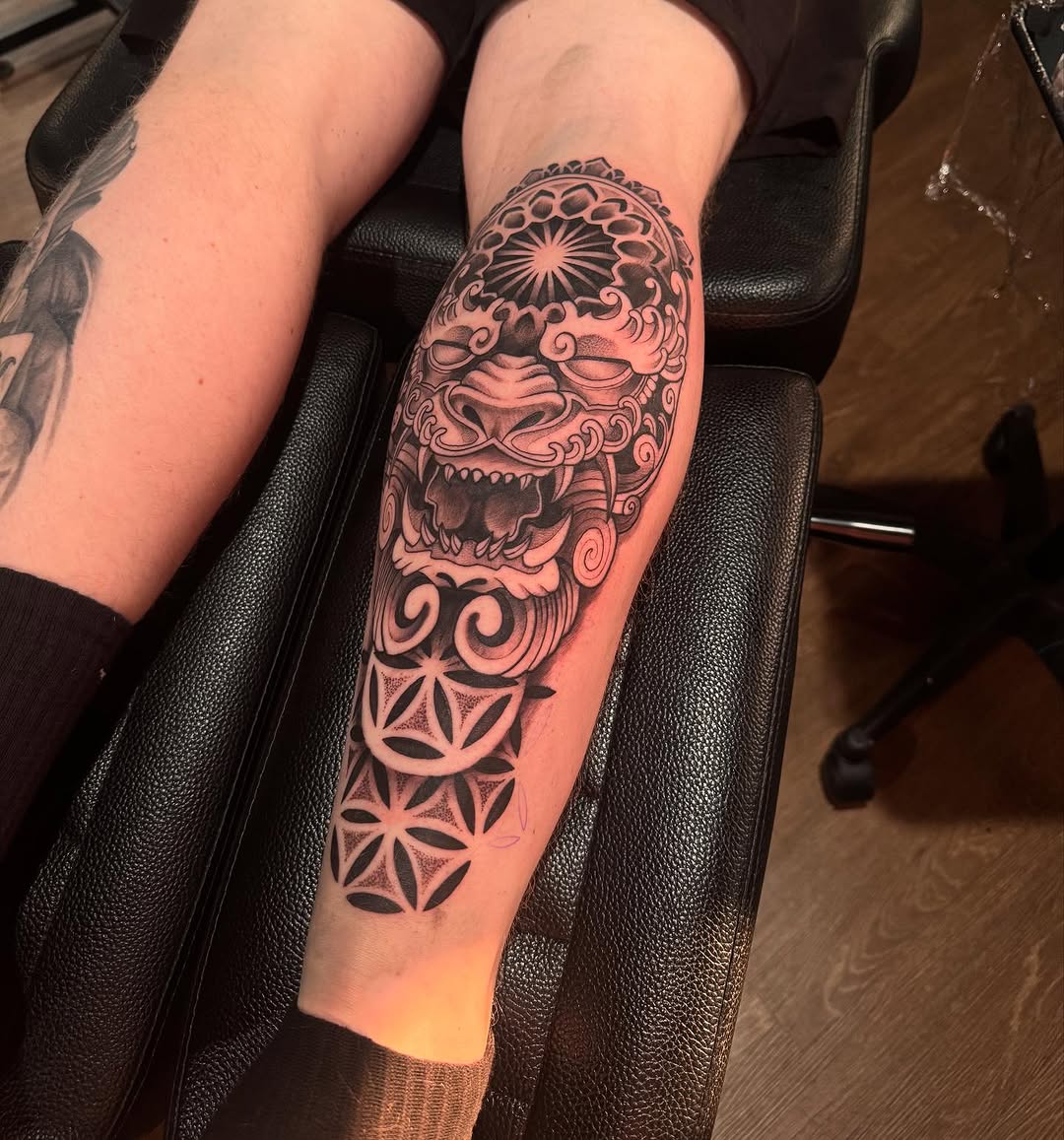 Tattoo by @inkbyj2 — japanese_irezumi, geometric