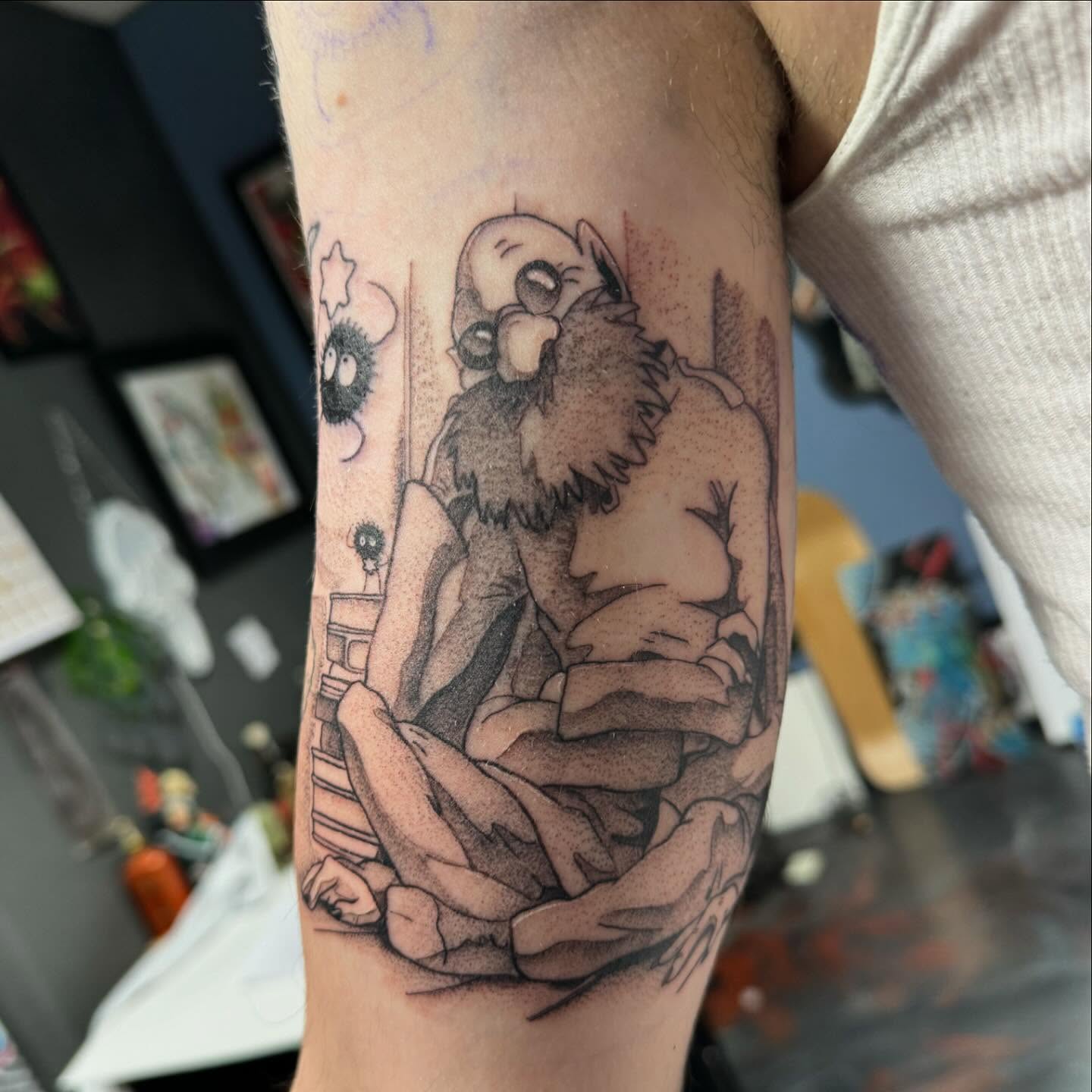 Tattoo by @kylehtattoo — dotwork, realism