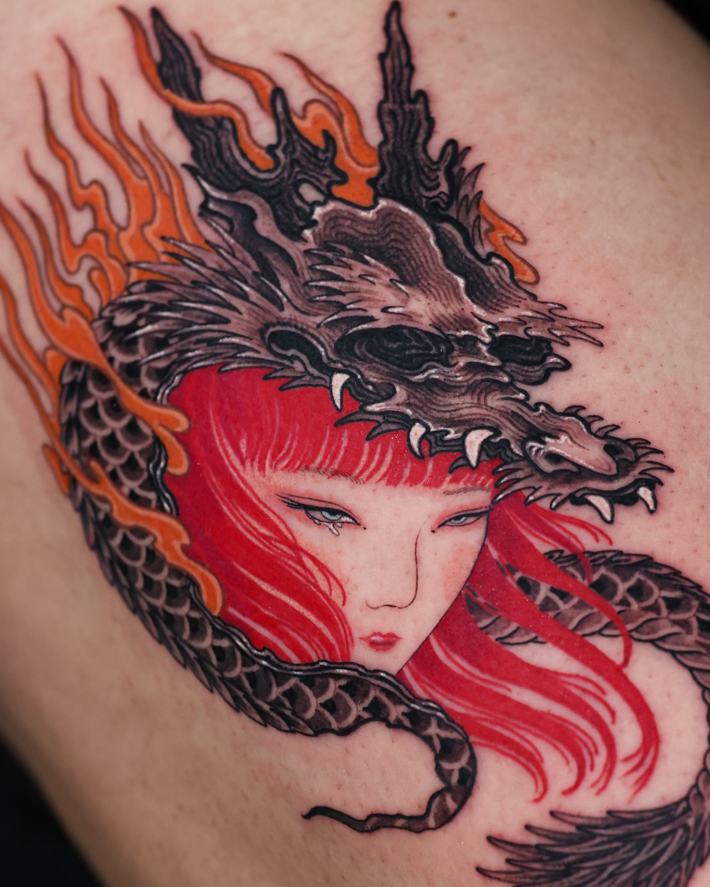 Tattoo by @swanissober — japanese_irezumi, realism