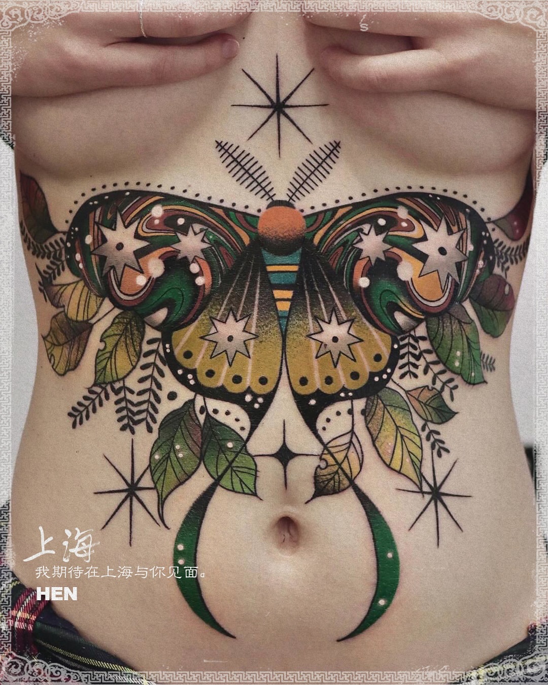 Tattoo by @hen_tattooer — geometric, ornamental