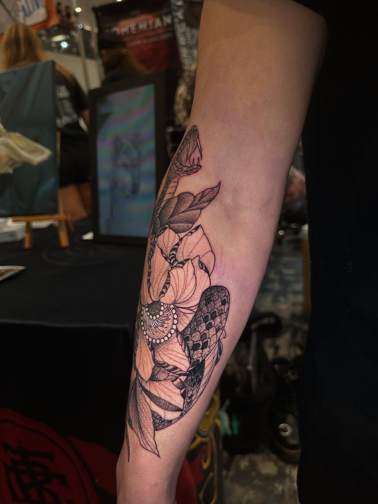 Tattoo by @chrisdoyletattoos — black_and_grey, geometric