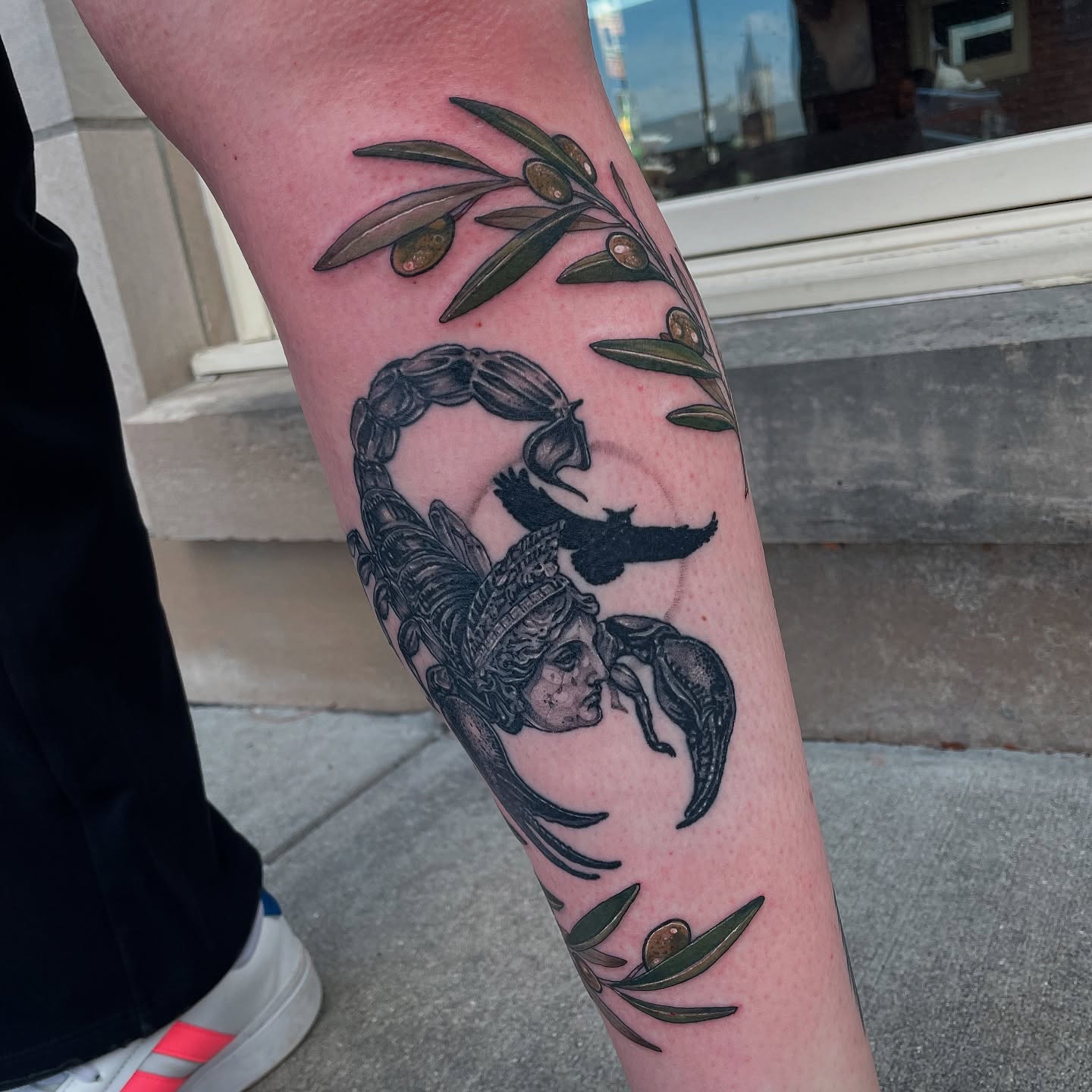Tattoo by @db_atlas — black_and_grey