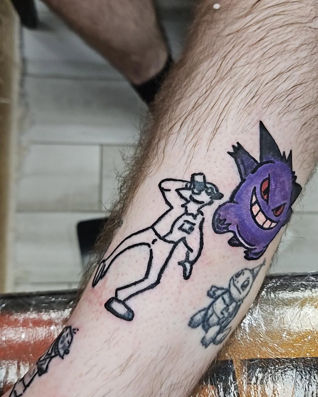 Pokemon characters new school tattoo on the forearm by Silky Inks NJ 201, North Haledon, New Jersey
