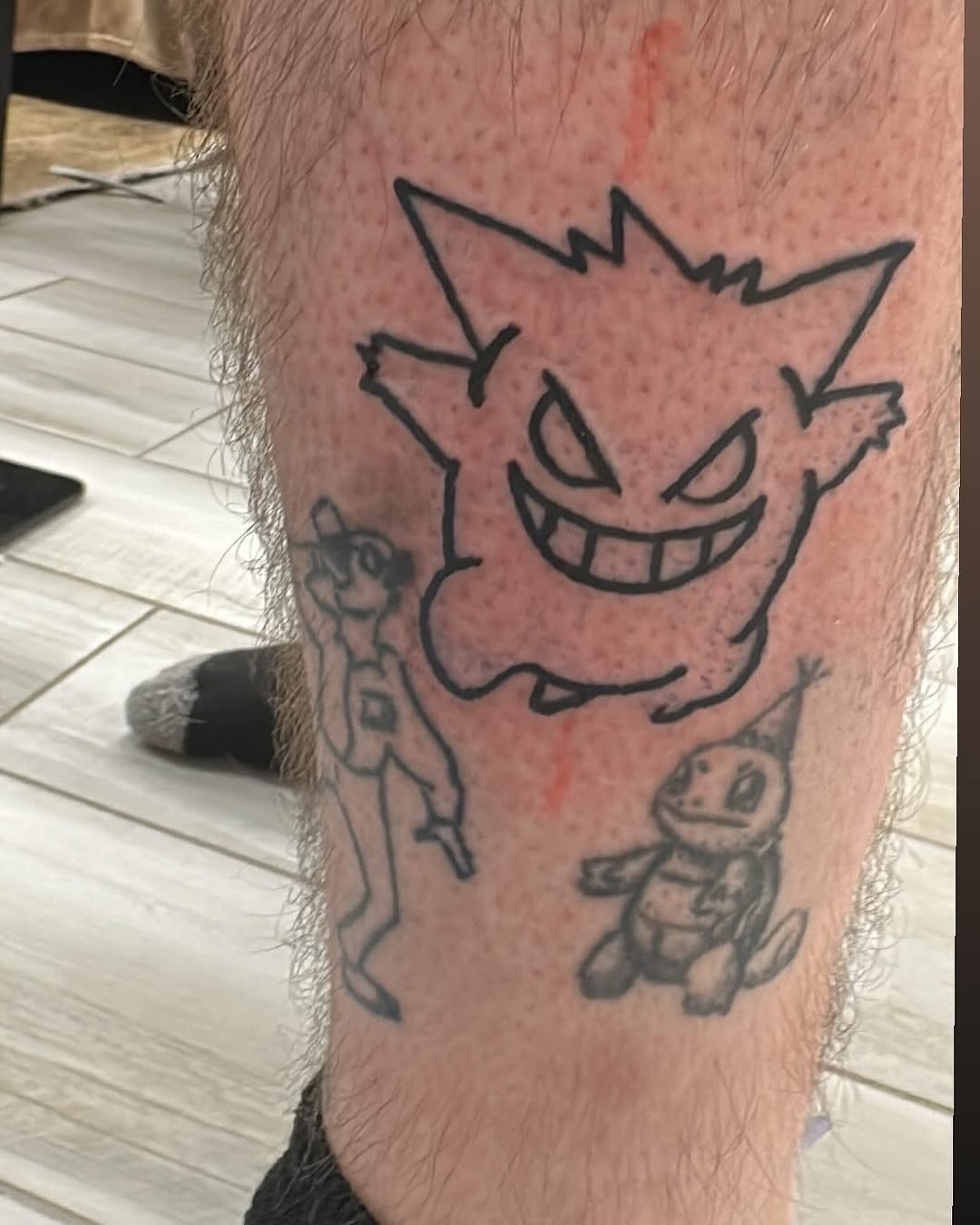 Pokemon characters new school tattoo on the forearm by Silky Inks NJ 201, North Haledon, New Jersey