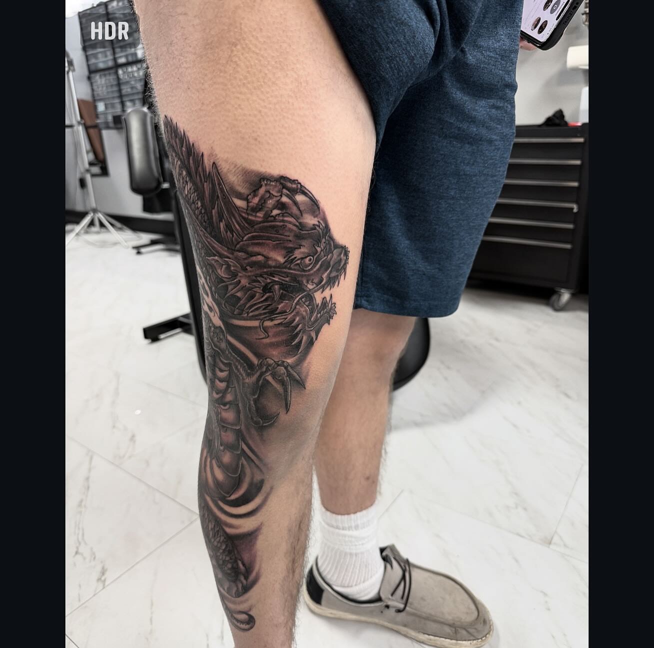 Tattoo by @noochtattoos — black_and_grey, realism