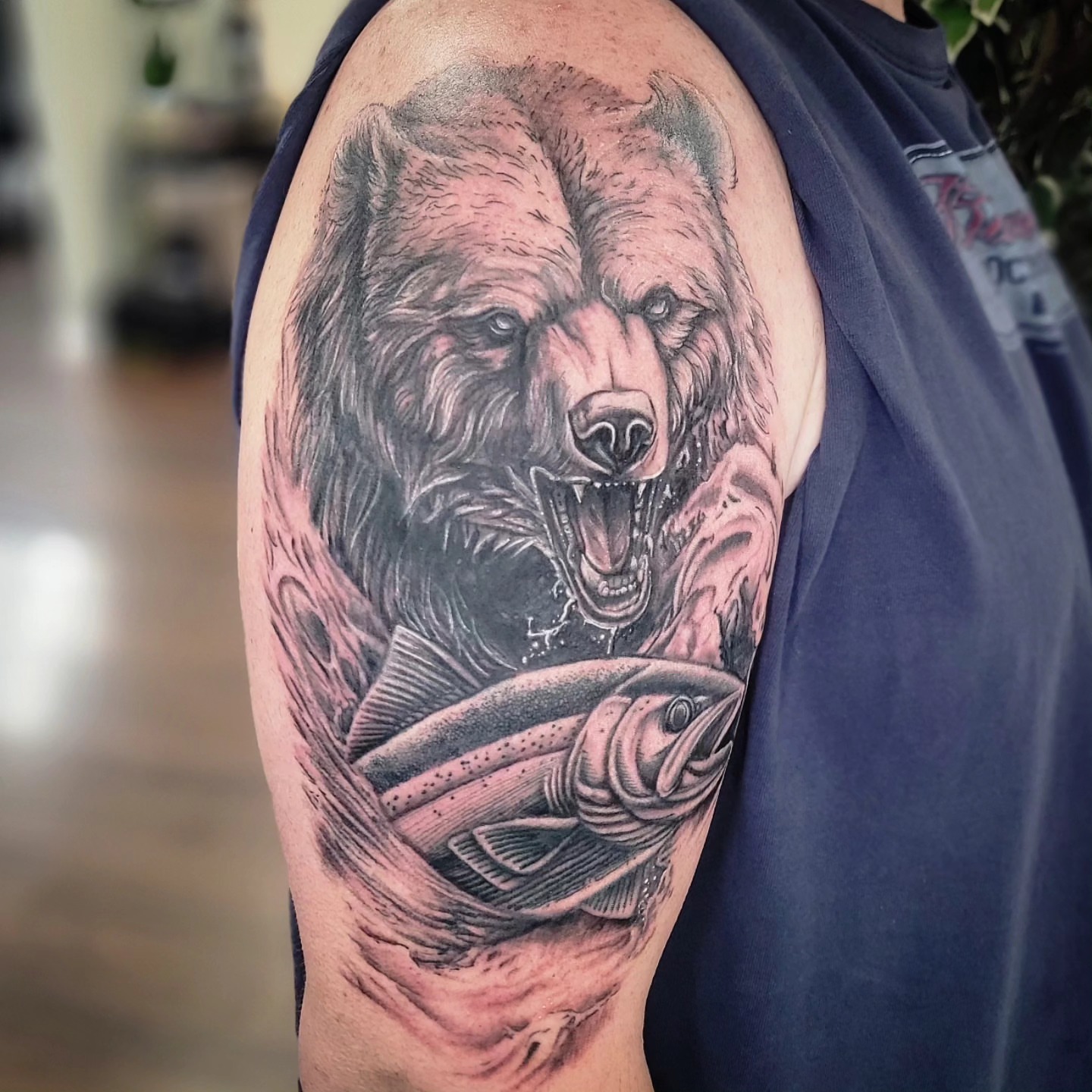 Tattoo by @jeremylaflammetattoos — realism, black_and_grey