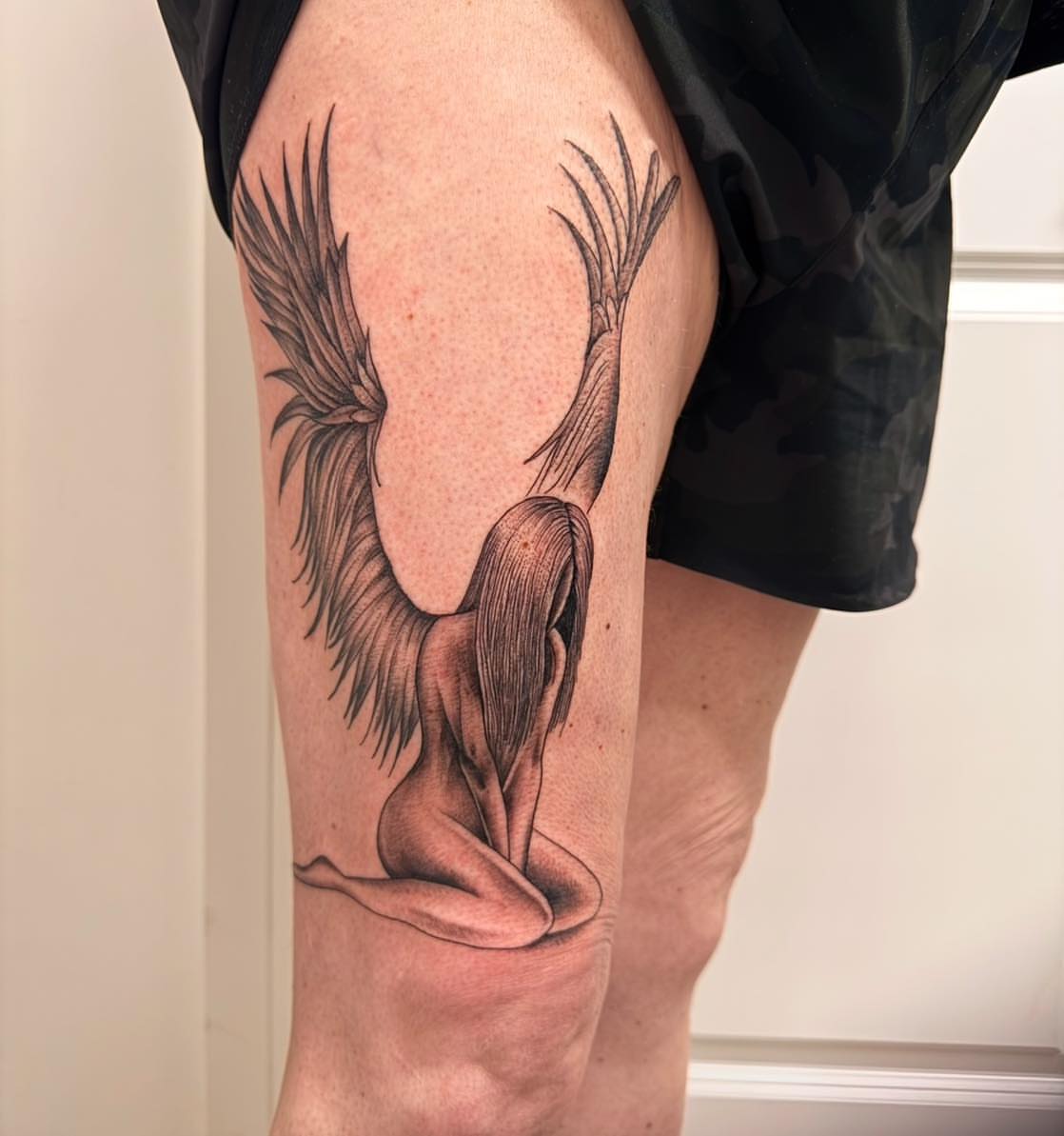 Tattoo by @juliabodyart — black_and_grey, realism