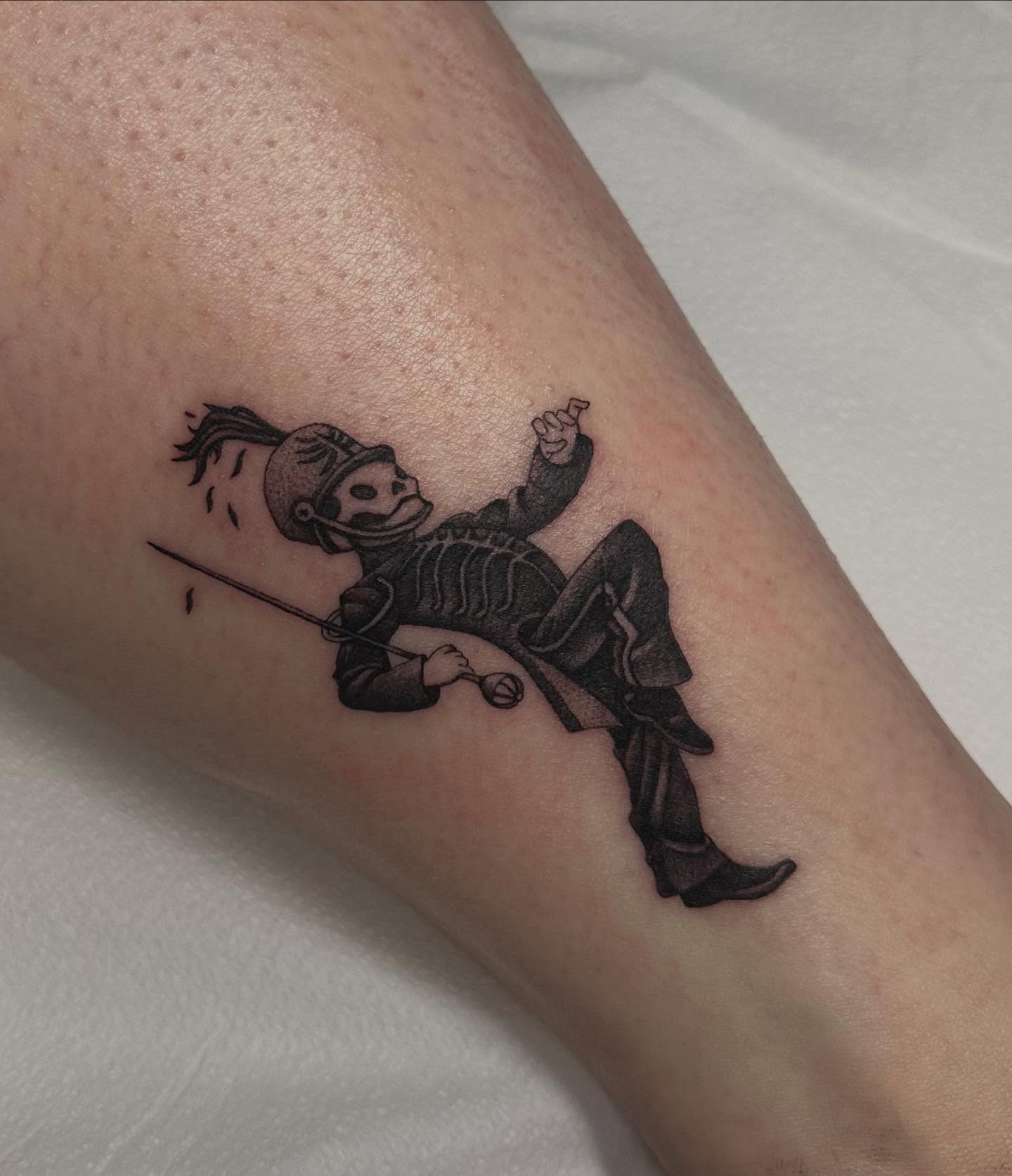 Pirate skeleton black and grey tattoo on the forearm by 🕸 ᴠɪᴠɪᴀɴ ʟᴏʀᴇ 🕸, Nashville, Tennessee