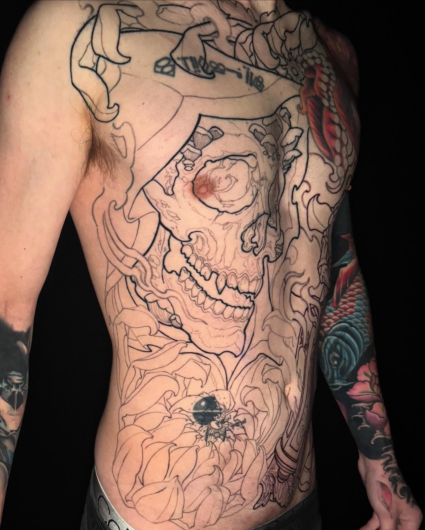 Tattoo by @joeskram — black_and_grey, realism