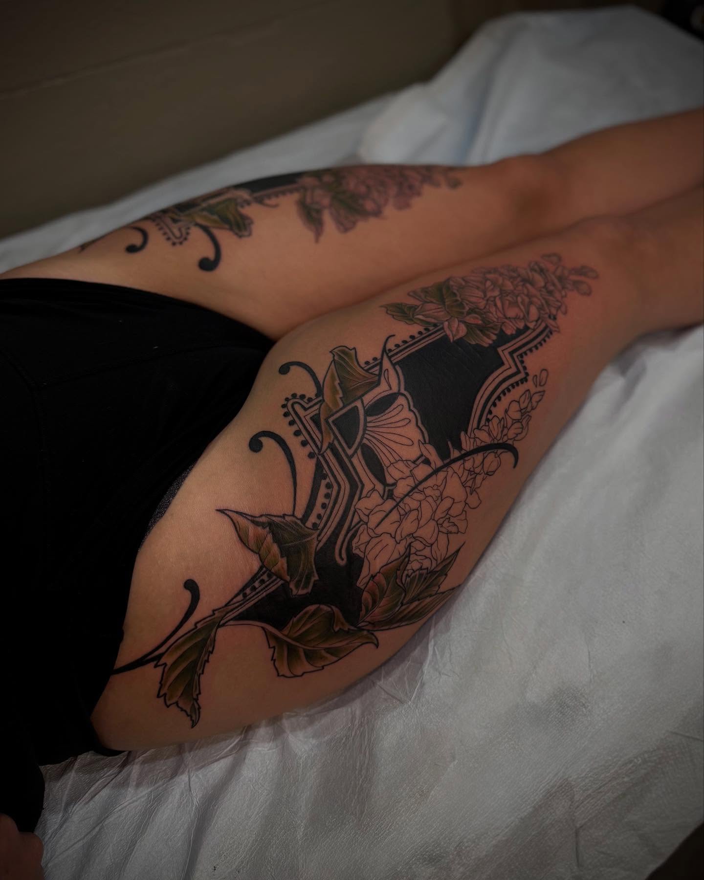 Tattoo by @kassidilla_tattoos — black_and_grey