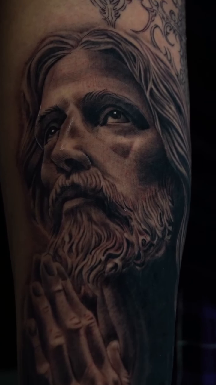 Tattoo by @stainlessneedle — realism, black_and_grey