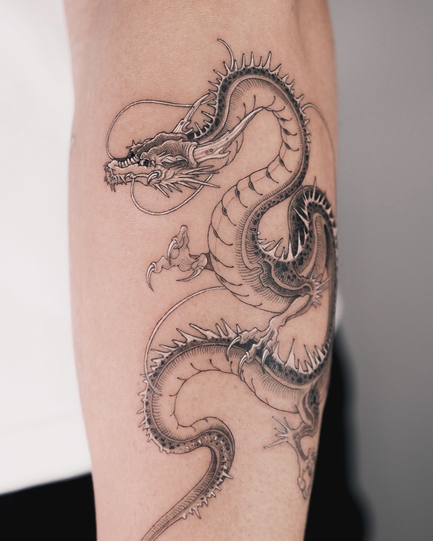 Tattoo by @pobitattoo — black_and_grey